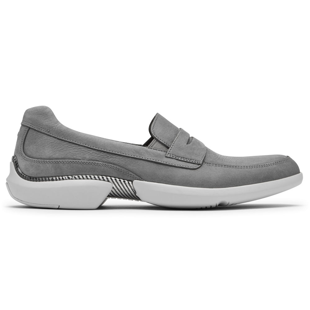 Rockport Singapore Mens Loafers - Total Motion Advance Penny Grey - RY5934120